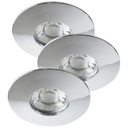 Rabalux - Juego de 3 luminarias empotrables para baño LED/4W/230V IP44