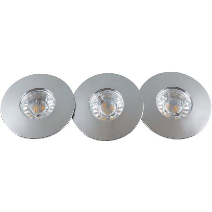 Rabalux - Juego de 3 luminarias empotrables para baño LED/4W/230V IP44