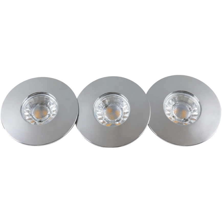 Rabalux - Juego de 3 luminarias empotrables para baño LED/4W/230V IP44