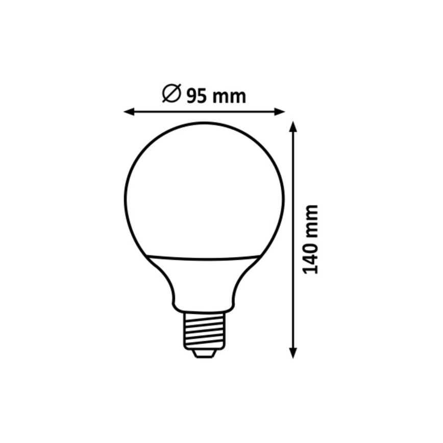 Rabalux - Bombilla LED G95 E27/15W/230V 4000K