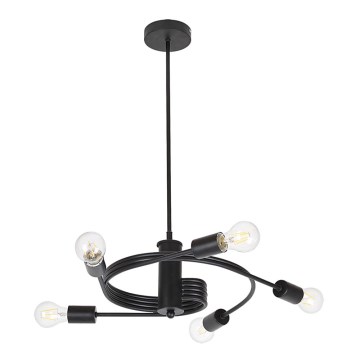 Rabalux 2098 - Lámpara de techo CARLY 5xE27/15W/230V negro
