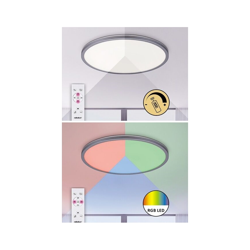 Rabalux - Luminaria de techo LED RGB regulable LED/22W/230V Wi-Fi Tuya + control remoto Ø 41,5 cm