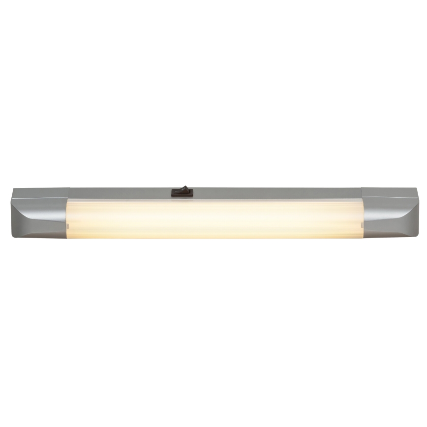 Rabalux - Iluminación para encimeras de cocina BAND LIGHT 1xG13/10W/230V 39,5 cm plata