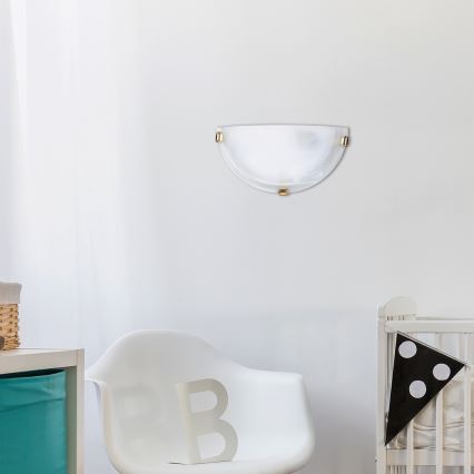 Rabalux - Aplique de pared 1xE27/60W/230V con vidrio alabastrino