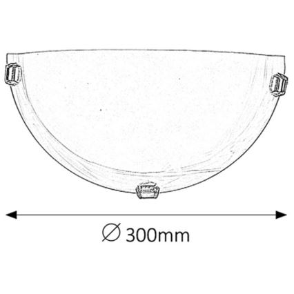 Rabalux - Aplique de pared 1xE27/60W/230V con vidrio alabastrino