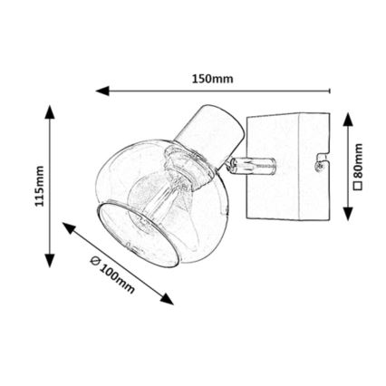 Rabalux - Foco de pared 1xE14/40W/230V