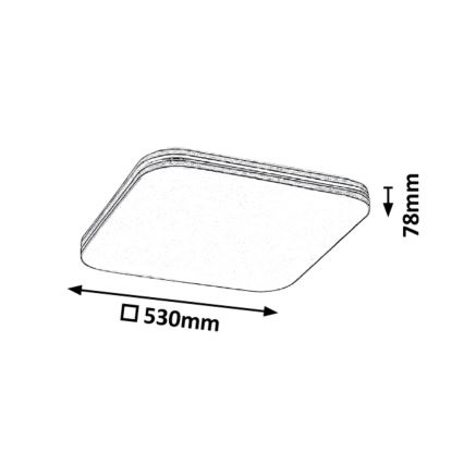 Rabalux - Lámpara de techo LED/36W/230V cuadrada 53x53 cm
