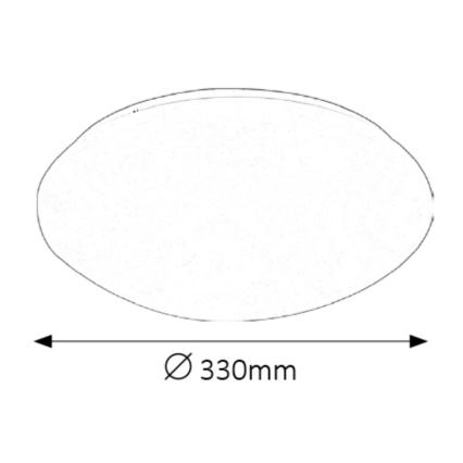 Rabalux - Plafón LED de baño LED/18W/230V IP44 diá. 33 cm