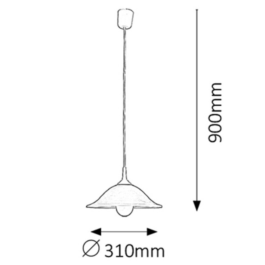 Rabalux - Lámpara de araña 1xE27/60W/230V vidrio alabastrino