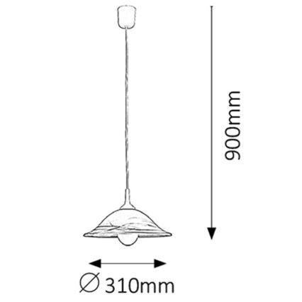 Rabalux - Lámpara de techo 1xE27/60W/230V, vidrio alabastrino