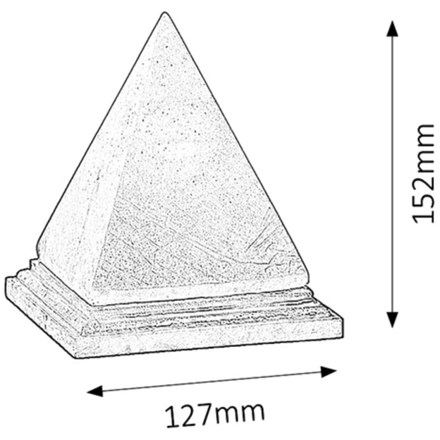 Rabalux - Lámpara de sal 1xE14/15W/230V, con base de acacia, 2,8 kg
