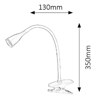 Rabalux - Lámpara de mesa LED con pinza LED/4,5W/230V