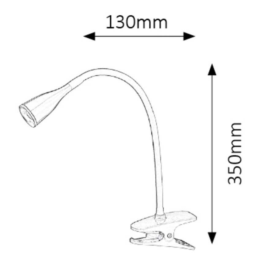 Rabalux - Lámpara de escritorio LED con clip LED/4,5W/230V