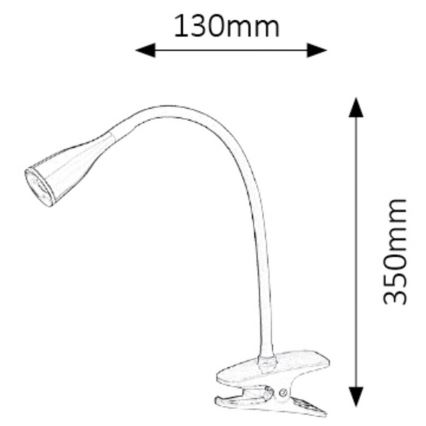Rabalux - Lámpara de mesa LED con pinza LED/4,5W/230V