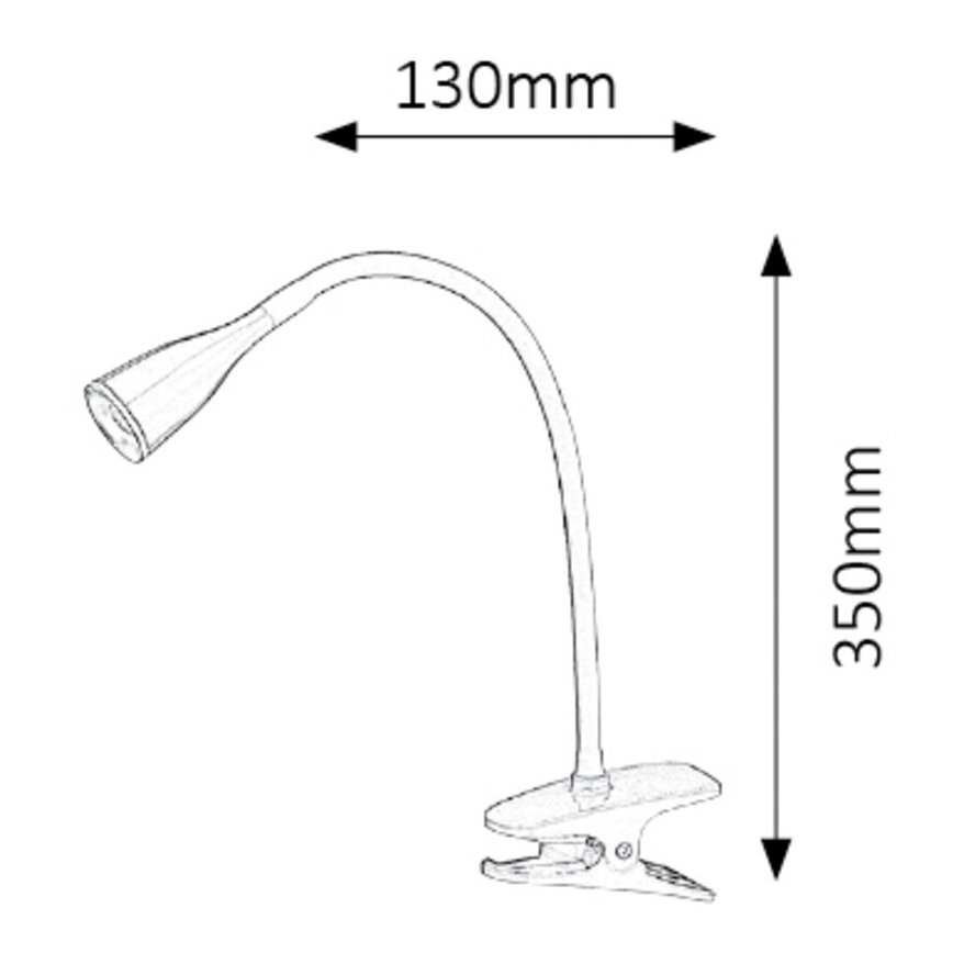Rabalux - Lámpara de mesa LED con pinza LED/4,5W/230V