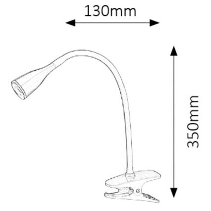 Rabalux - Lámpara de mesa con pinza LED/4,5W/230V