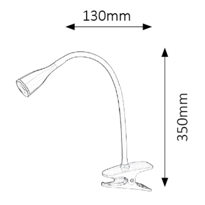 Rabalux - Lámpara de mesa con pinza LED/4,5W/230V