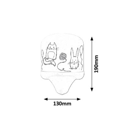 Rabalux - Aplique de pared infantil E14/7W
