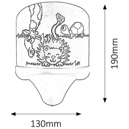 Rabalux - Aplique infantil E14/7W