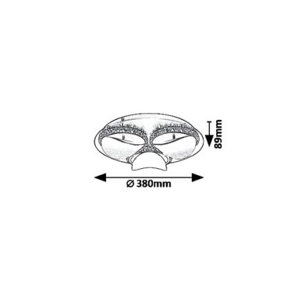 Rabalux - Luminaria de techo LED regulable CAPRIANA LED/18W/230V diámetro 38 cm