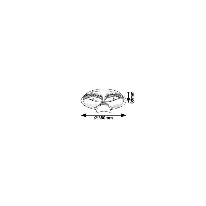 Rabalux - Luminaria de techo LED regulable CAPRIANA LED/18W/230V diámetro 38 cm