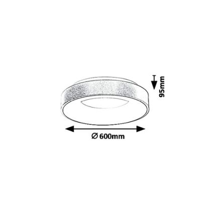 Rabalux - Plafón LED CARMELA LED/50W/230V diá. 60 cm