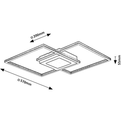 Rabalux - Lámpara de techo LED LED/40W/230V 57x57 cm