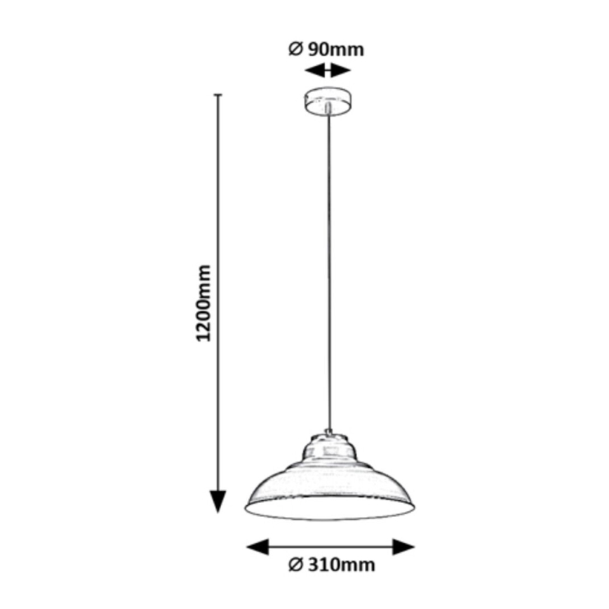 Rabalux - Lámpara colgante con cable 1xE27/60W/230V Ø 31 cm