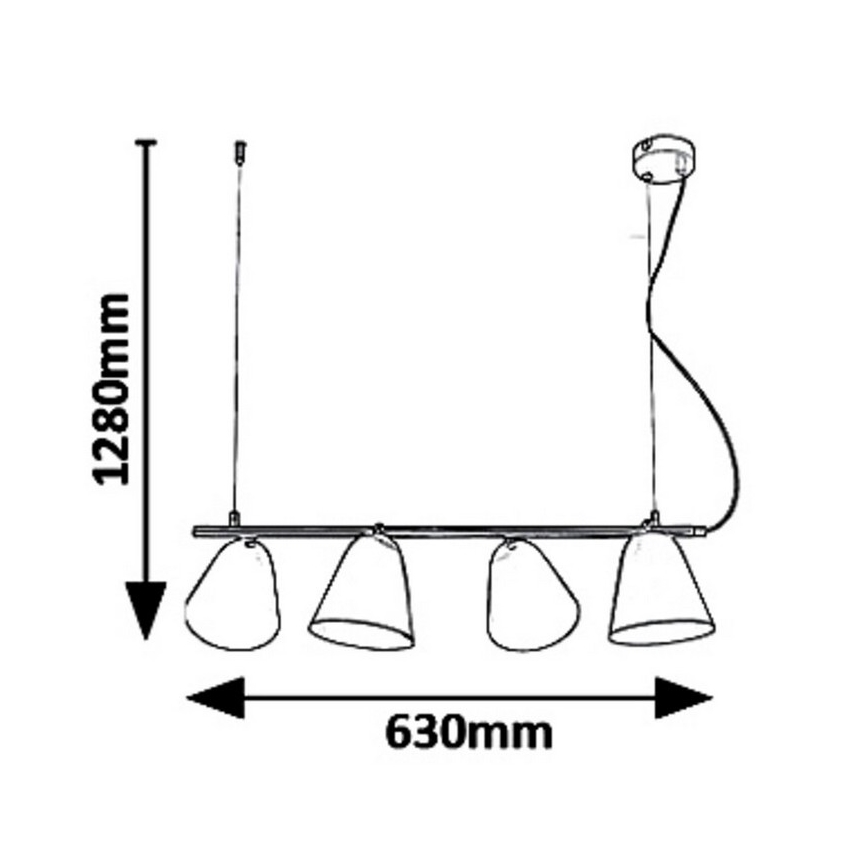Rabalux 5377 - Lámpara colgante ALTDER 4xE14/40W/230V