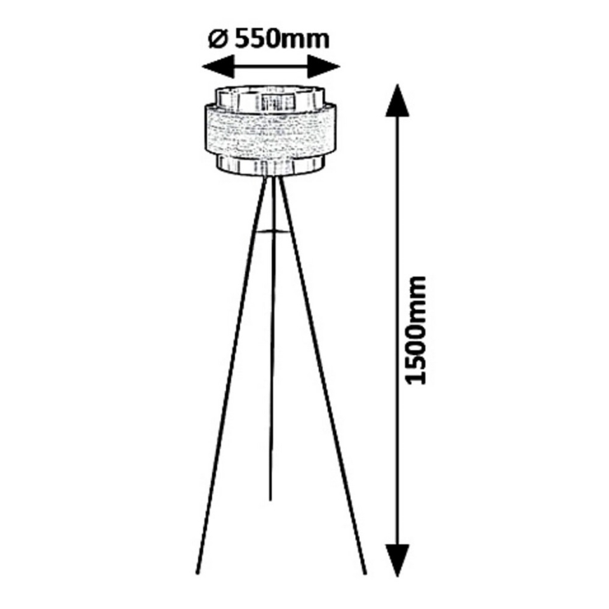 Rabalux 5385 - Lámpara de pie BASIL 1xE27/40W/230V