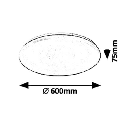 Rabalux - Lámpara de techo regulable LED/60W/230V con mando a distancia, Ø 60 cm