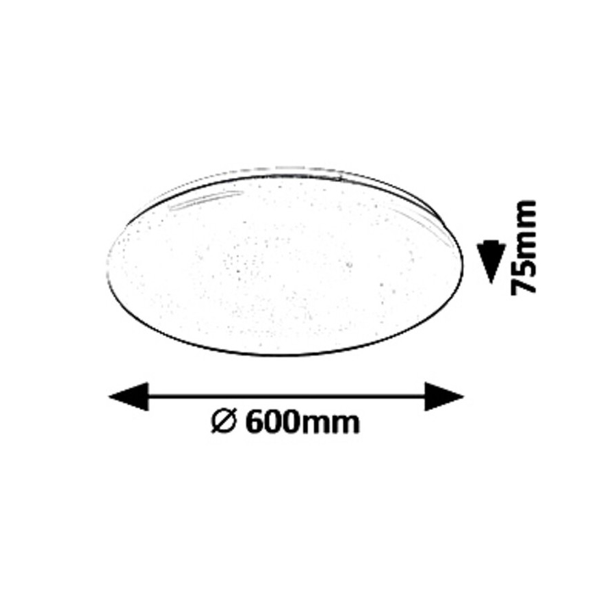 Rabalux - Lámpara de techo regulable LED/60W/230V con mando a distancia, Ø 60 cm