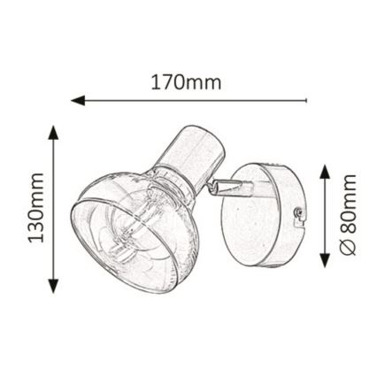 Rabalux - Aplique 1xE14/40W/230V cromo brillante