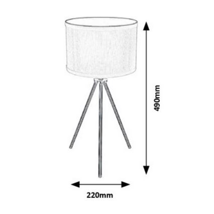 Rabalux - Lámpara de mesa 1xE27/60W/230V