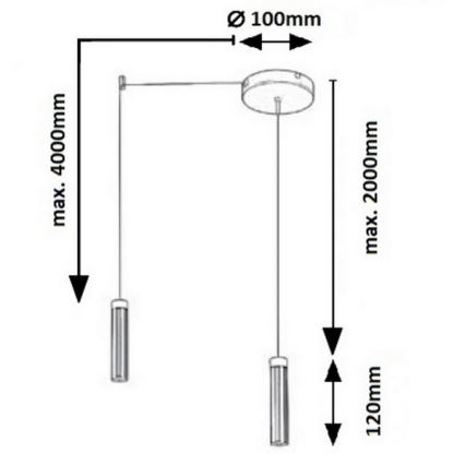 Rabalux - Araña LED colgante LED/14W/230V