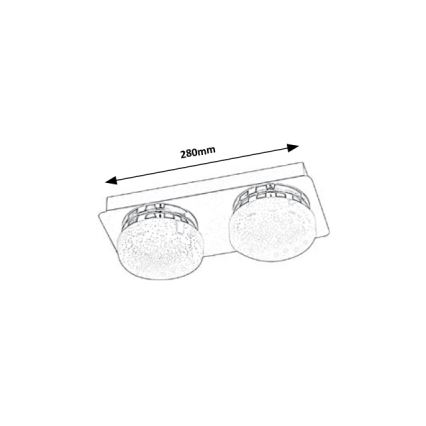 Rabalux - Lámpara de techo LED 2xLED/5W/230V 13x28 cm