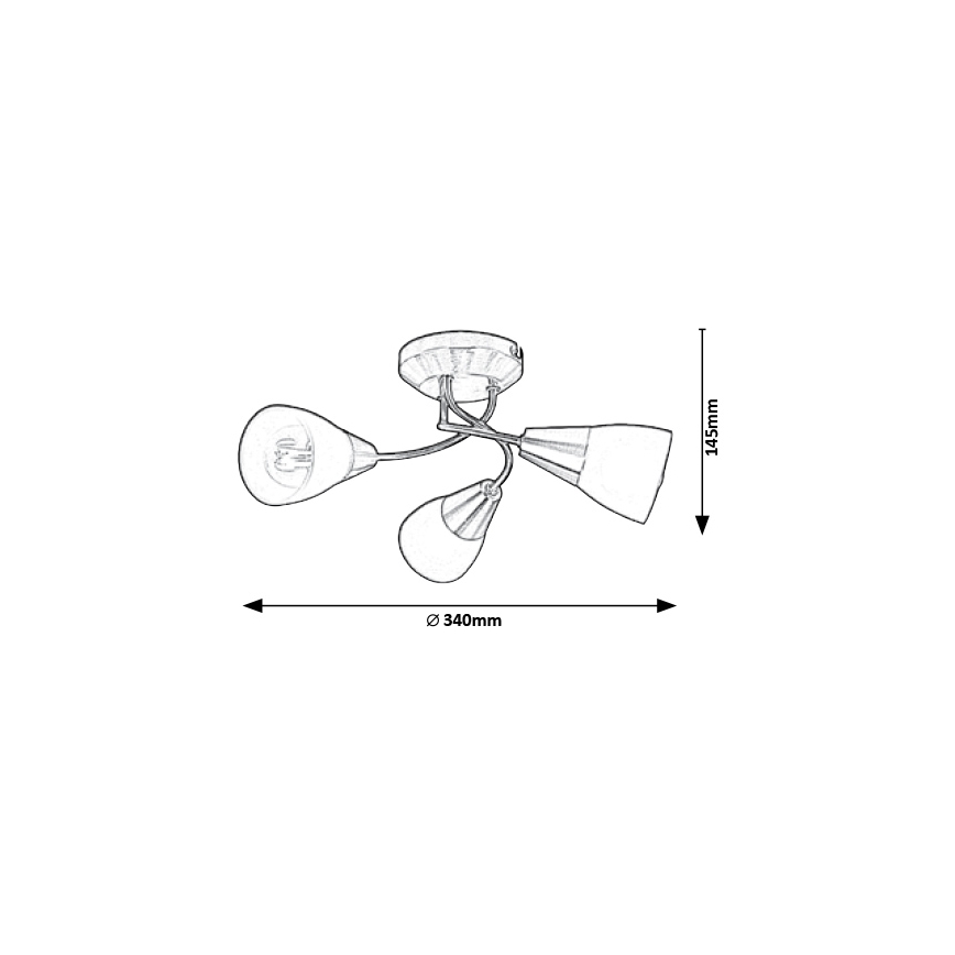 Rabalux - Plafón 3xE14/40W/230V diá. 34 cm