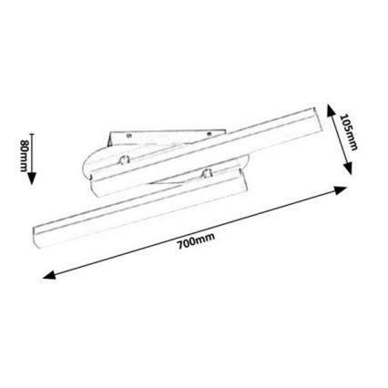 Rabalux - Aplique LED de baño LED/18W/230V IP44