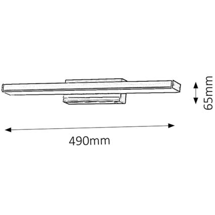 Rabalux - Aplique de pared para baño LED, 12 W, 230 V, IP44