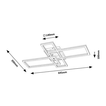 Rabalux - Plafón LED LED/24W/230V 35x64,5 cm