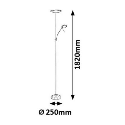 Rabalux - Lámpara de pie LED/18W + LED/5W/230V