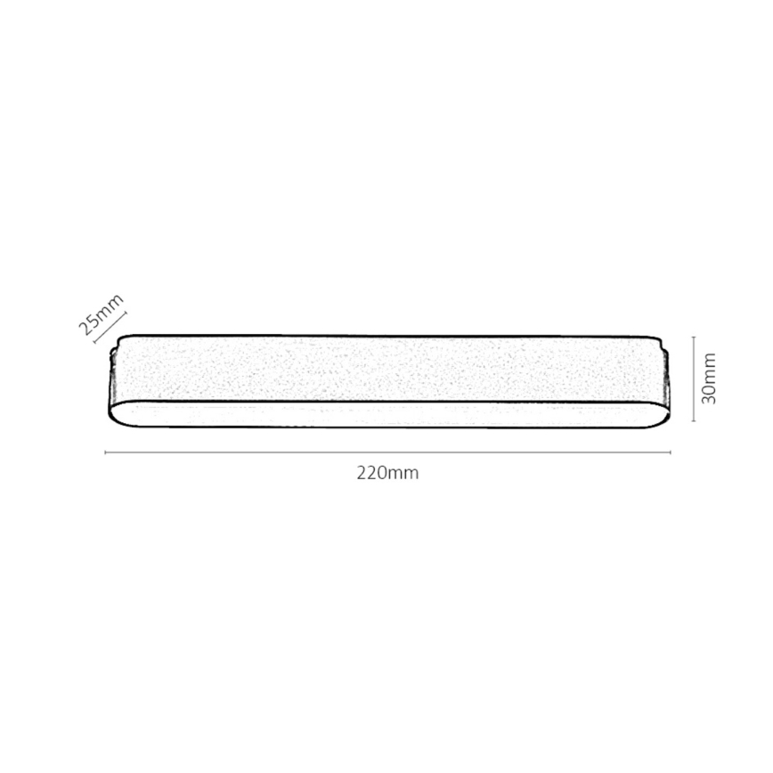 Rabalux - LED Plafón para sistema de raíles monofásico LED/12W/24V 3000K 22 cm negro