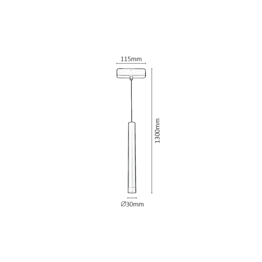 Rabalux - Lámpara LED colgante para sistema de raíles monofásico LED/5W/24V 3000K negro