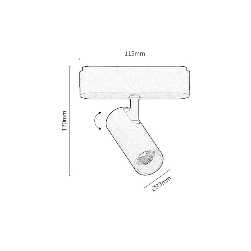 Rabalux - LED Foco para sistema de riel monofásico LED/6W/24V 4000K negro
