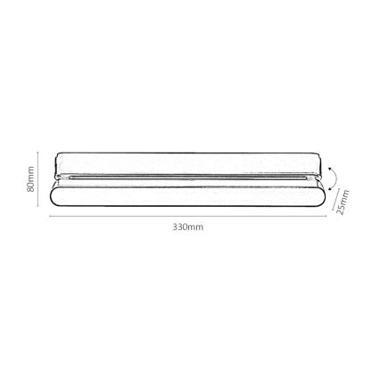 Rabalux - LED Plafón para sistema de raíles monofásico LED/16W/24V 4000K 33 cm negro