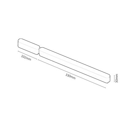 Rabalux - Fuente de alimentación para luces en sistema de riel 80W/24V 10,2 + 33 cm negro