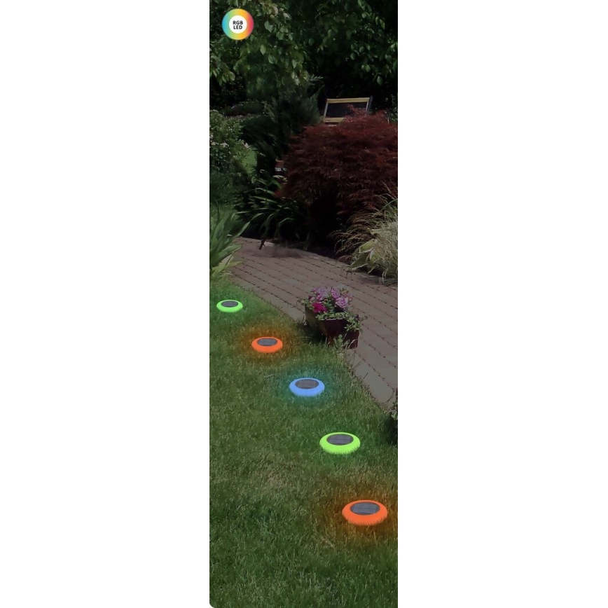 Rabalux - Lámpara solar LED RGB LED/0,6W/3,7V IP65 1200 mAh