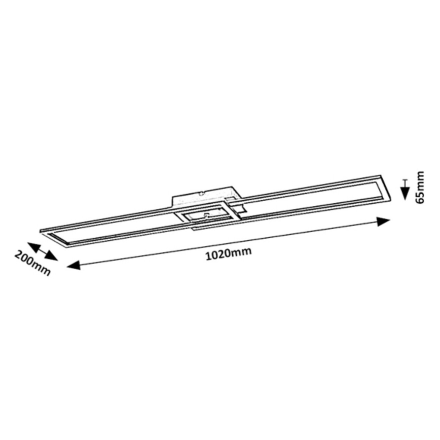 Rabalux - Luminaria de techo LED regulable LED/38W/230V 3000-6500K Wi-Fi Tuya + mando a distancia 20x102 cm