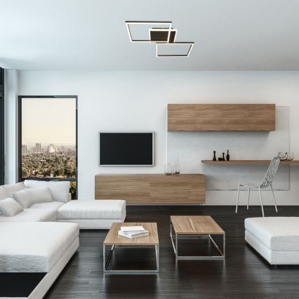 Rabalux - Plafón LED LED/40W/230V 3000K negro 39x50 cm
