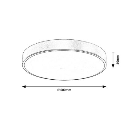Rabalux - Lámpara de techo LED regulable LED/60W/230V 3000-6000K + control remoto diámetro 60 cm